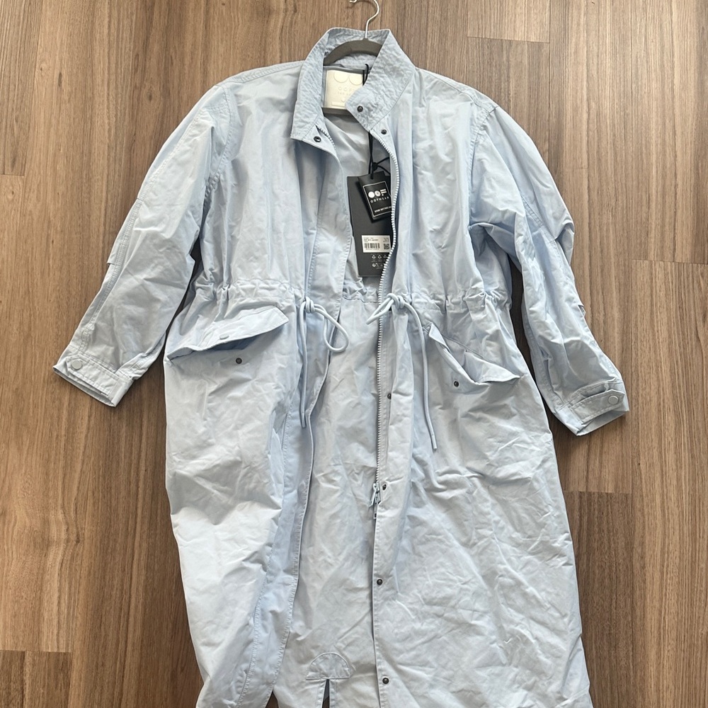 OOFWEAR 9211 Light Blue women’s rain Long Parka Jacket
